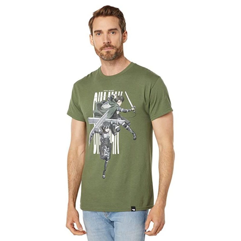 DIM MAK Dim Mak X Attack on Titan- Mikasa and Levi T-Shirt